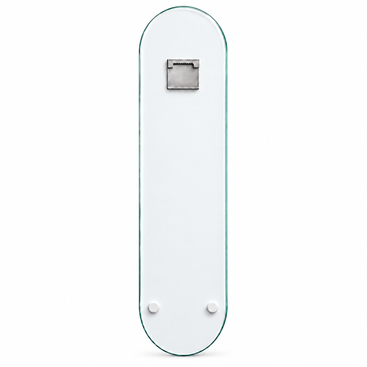 Terrakota ve krem zeminde altın Allah lafzı dikey skateboard cam tablo - tek askılı beyaz arka yüz