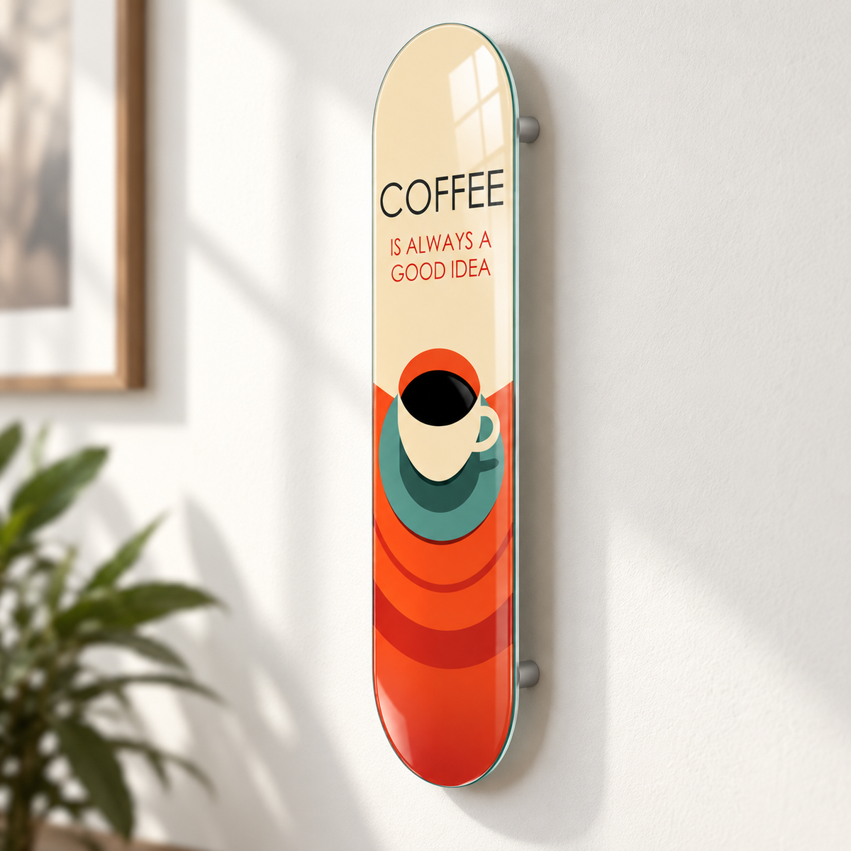 Skate Board cam tablo - yaklaşık 2 cm duvar mesafesi
