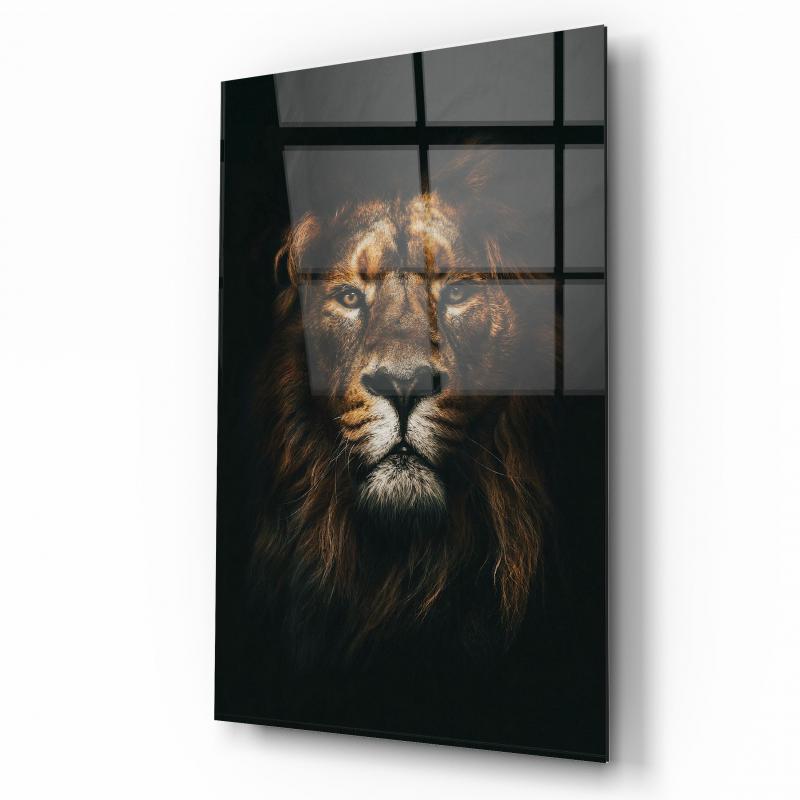 Aslan Dikey Cam Tablo