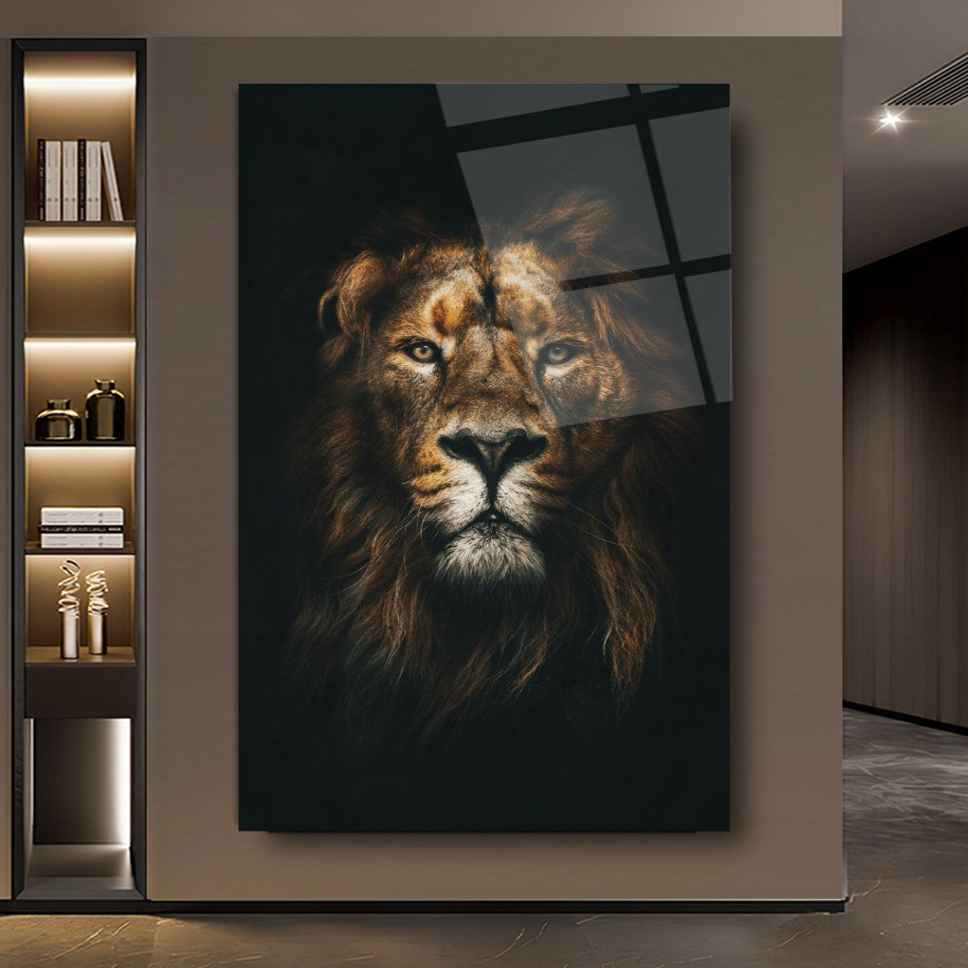 Aslan Dikey Cam Tablo