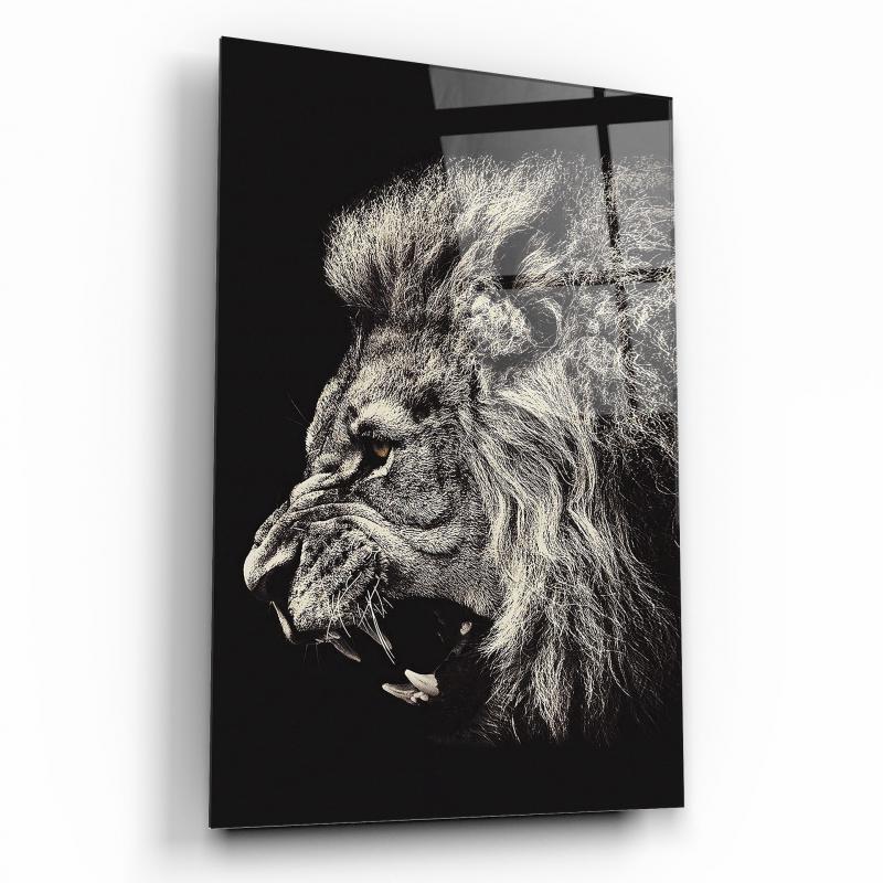 Aslan Dikey Cam Tablo