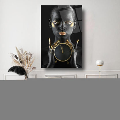 Gold Kadın Cam Tablo