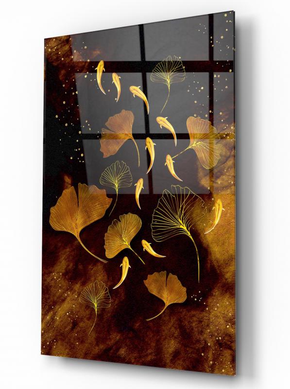 Gold Tema Dikey Cam Tablo