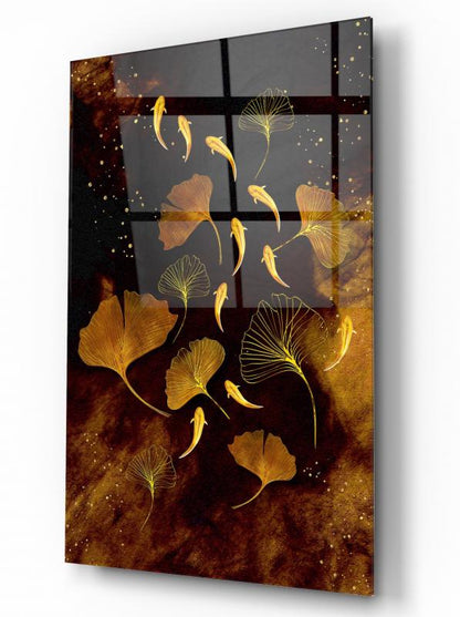 Gold Tema Dikey Cam Tablo