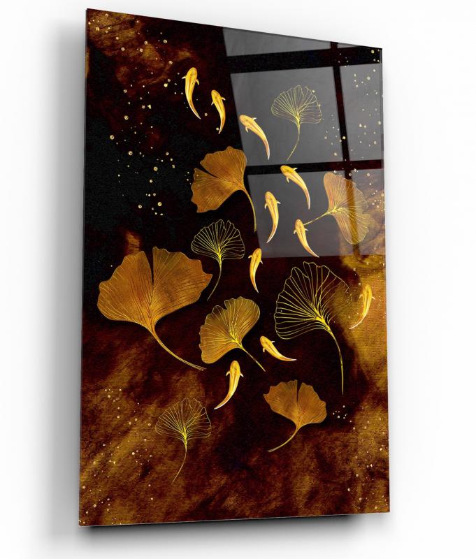 Gold Tema Dikey Cam Tablo