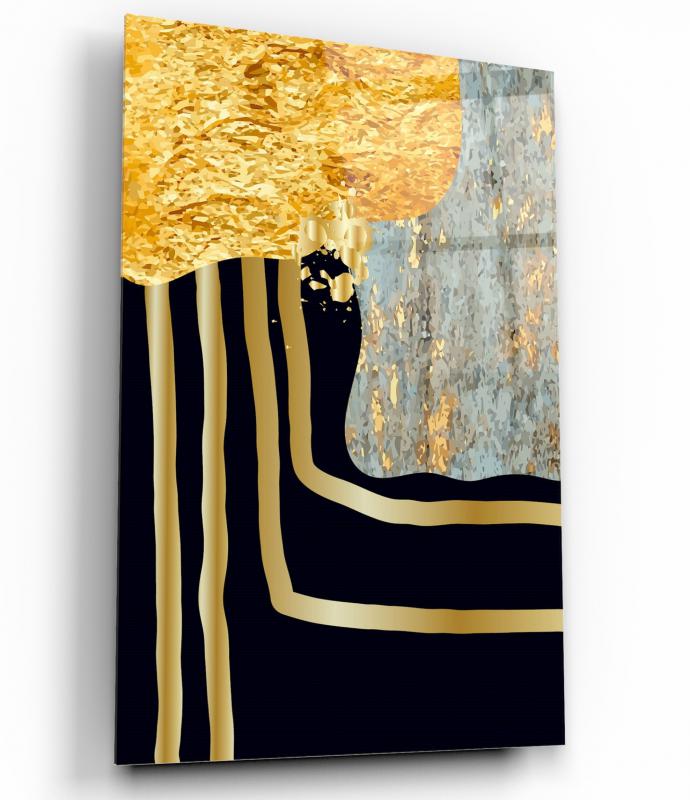 Gold Desenler Dikey Cam Tablo