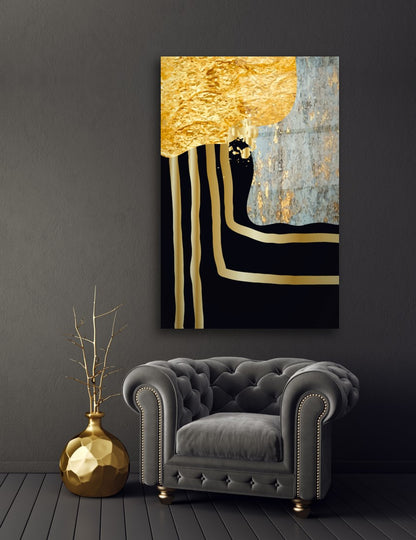 Gold Desenler Dikey Cam Tablo