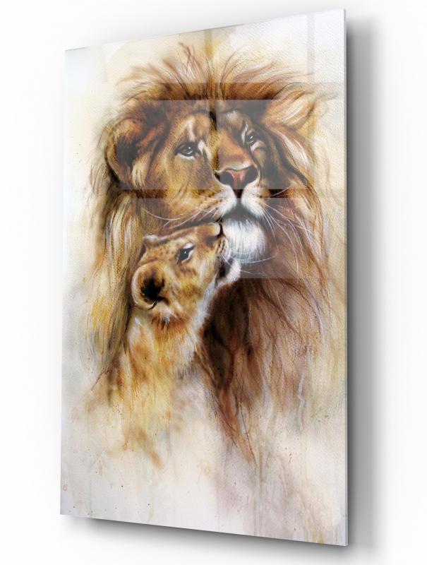 Aslan Dikey Cam Tablo