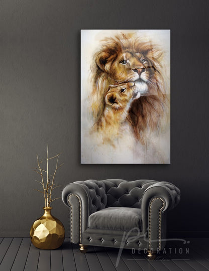 Aslan Dikey Cam Tablo