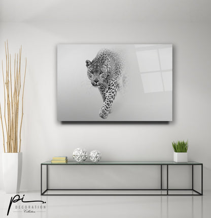 Leopar Yatay Cam Tablo
