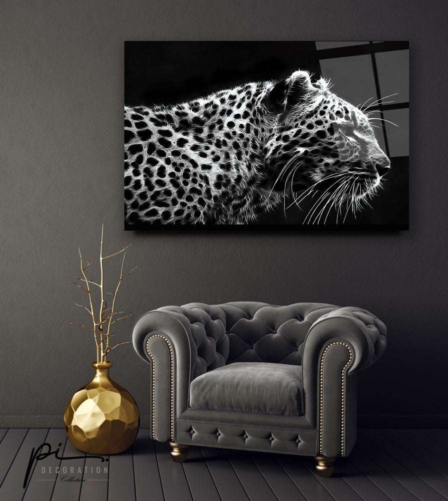 Leopar Yatay Cam Tablo