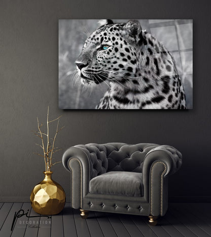 Leopar Yatay Cam Tablo