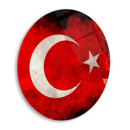 Kadın ve Kelebek Dikey Cam Tablo
