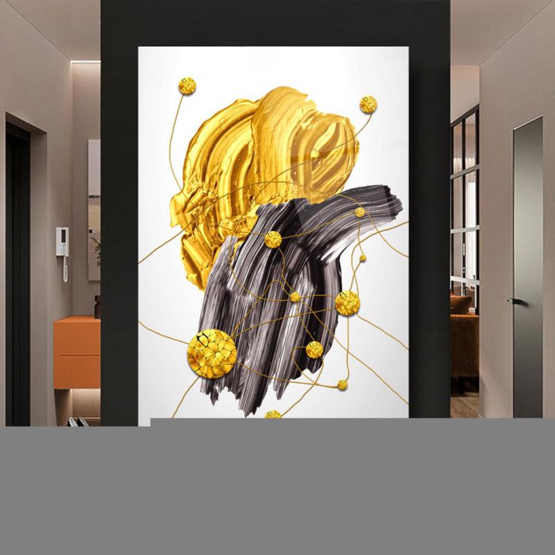 Soyut Desenler Dikey Cam Tablo