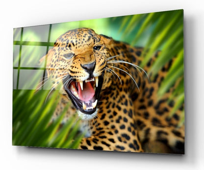 Leopar Yatay Cam Tablo
