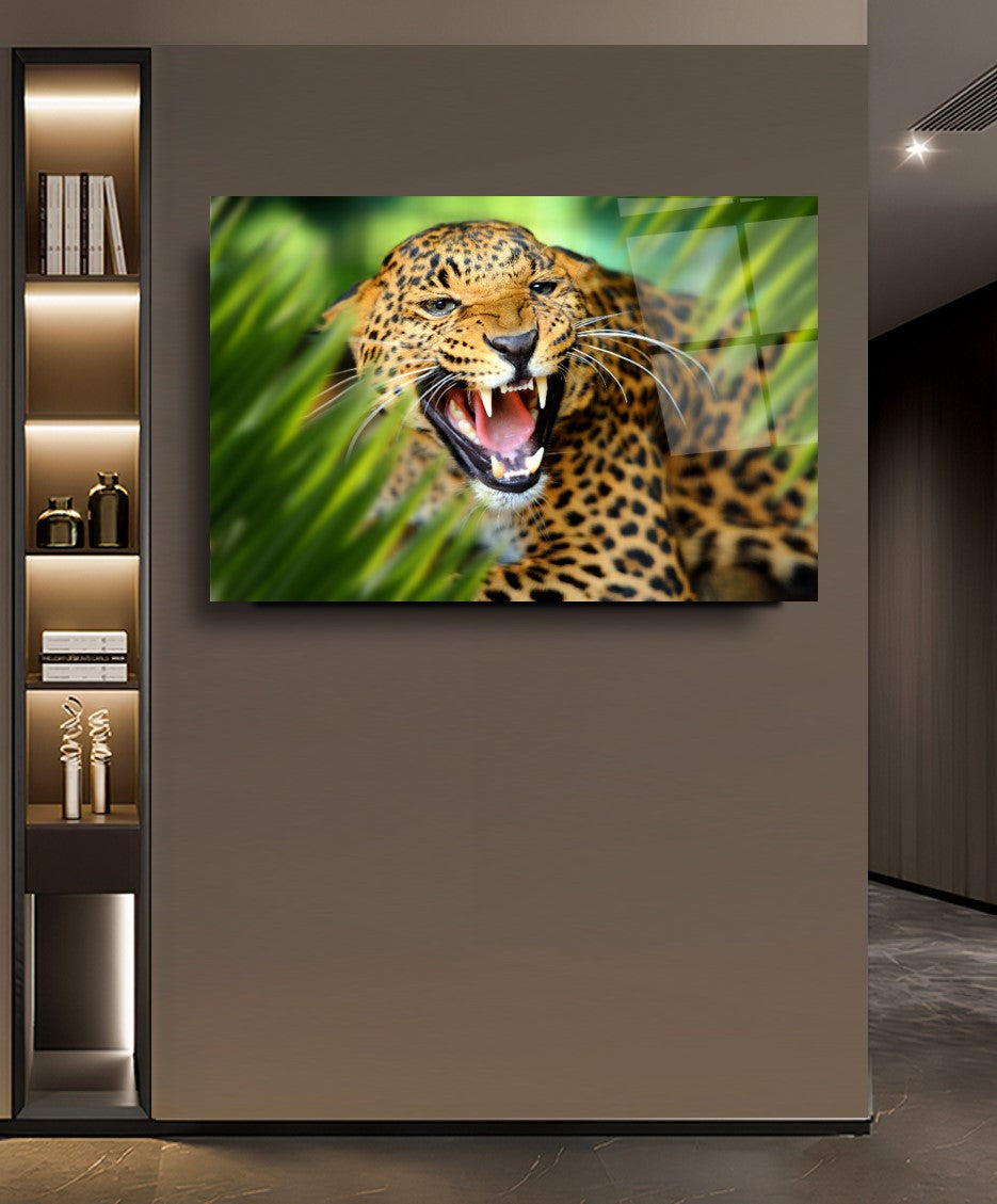 Leopar Yatay Cam Tablo