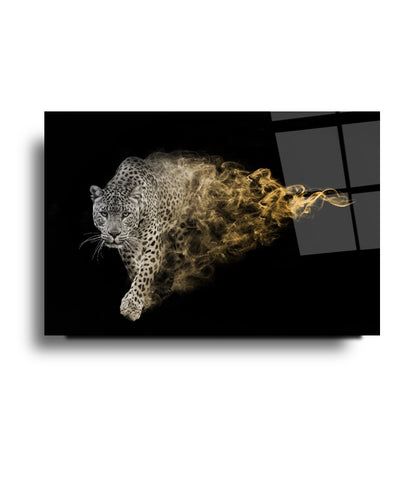 Leopar Yatay Cam Tablo