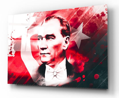 Atatürk Yatay Cam Tablo