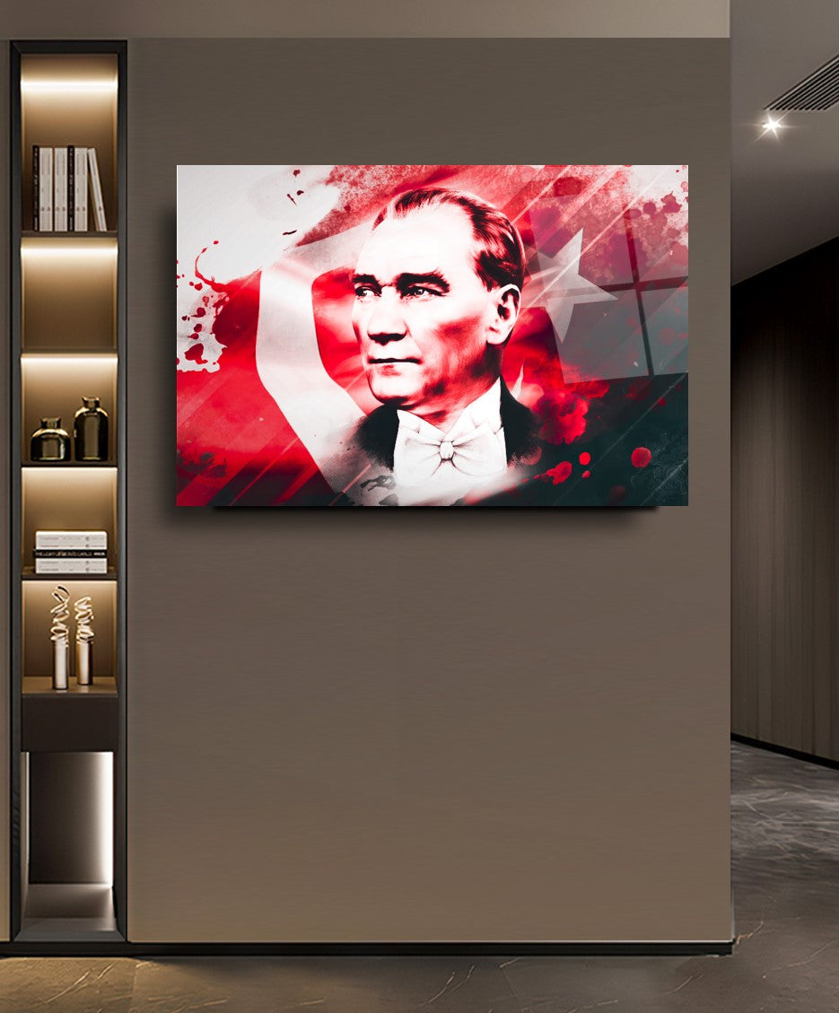 Atatürk Yatay Cam Tablo