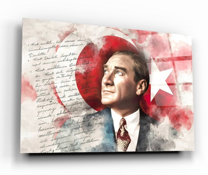 Atatürk Yatay Cam Tablo