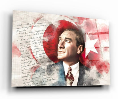 Atatürk Yatay Cam Tablo