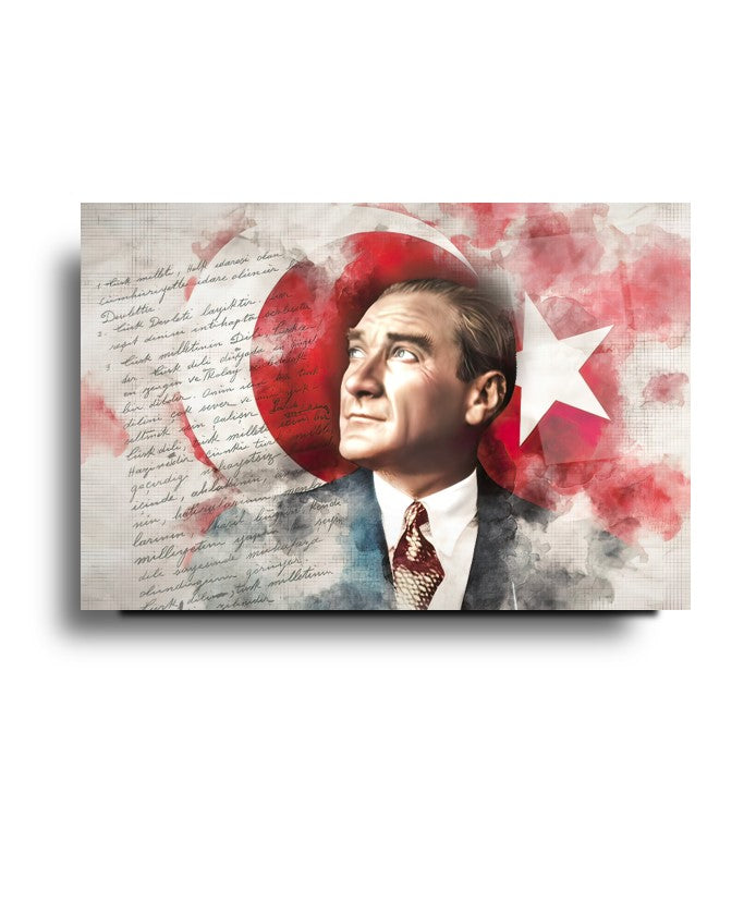 Atatürk Yatay Cam Tablo