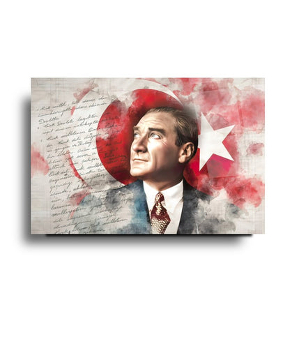 Atatürk Yatay Cam Tablo