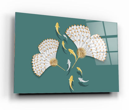 Çiçek Yatay Cam Tablo