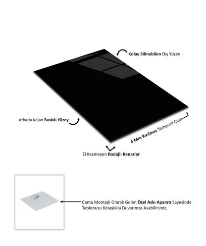 Manzara Yatay Cam Tablo
