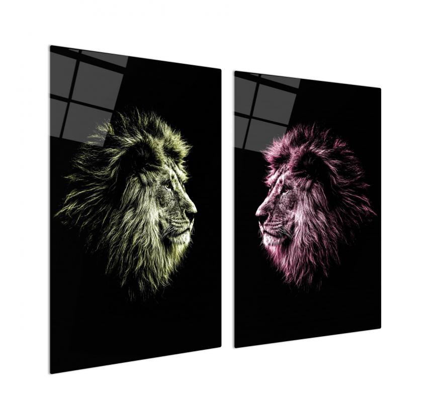 Aslan Double İkili Cam Tablo