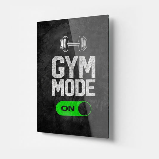 Gym Mode On Motivasyon Dikey Cam Tablo