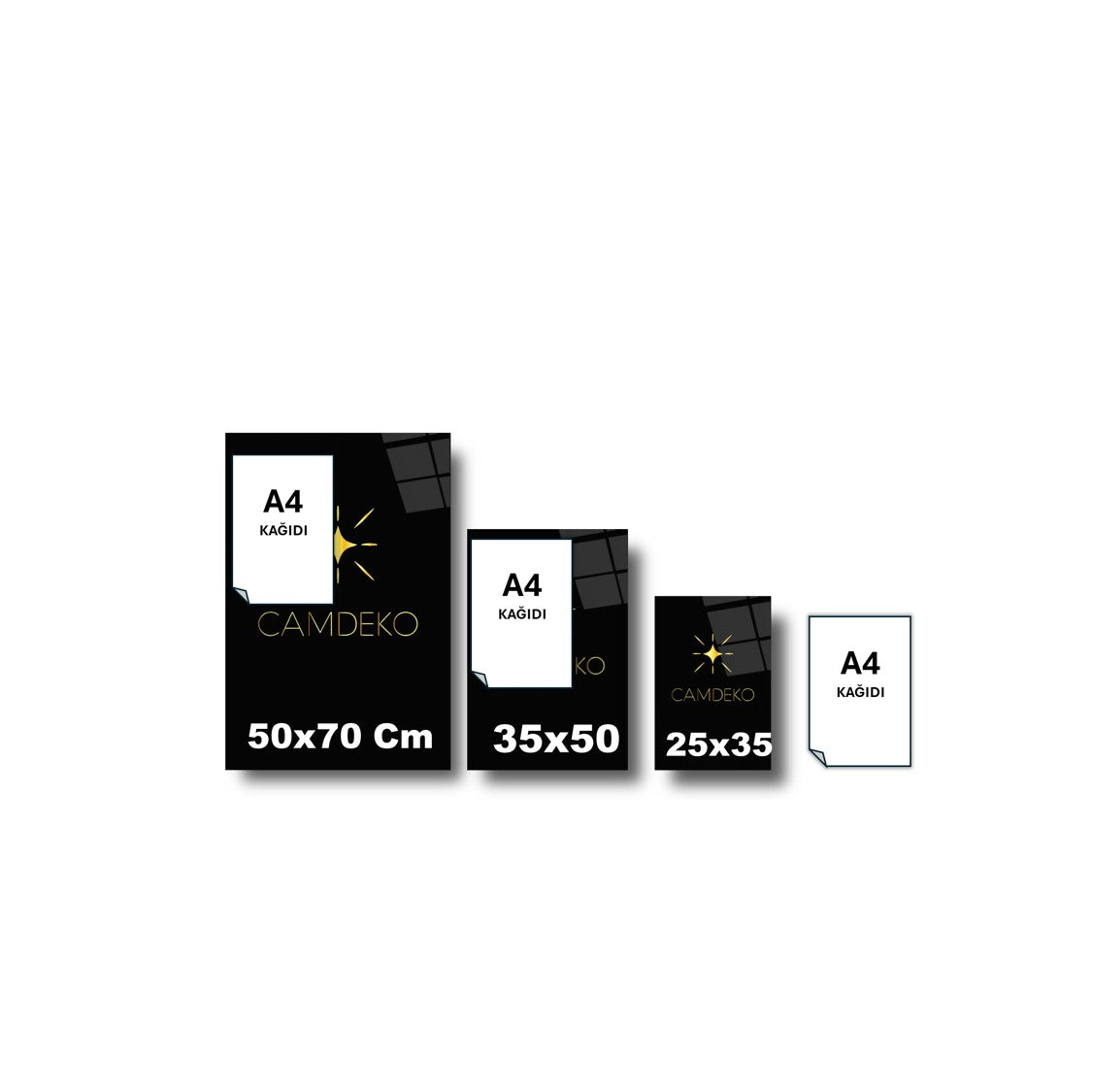 Siyah Beyaz Gold Ağaç Cam Tablo