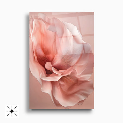 Pembe Çiçek İkili Set Cam Tablo