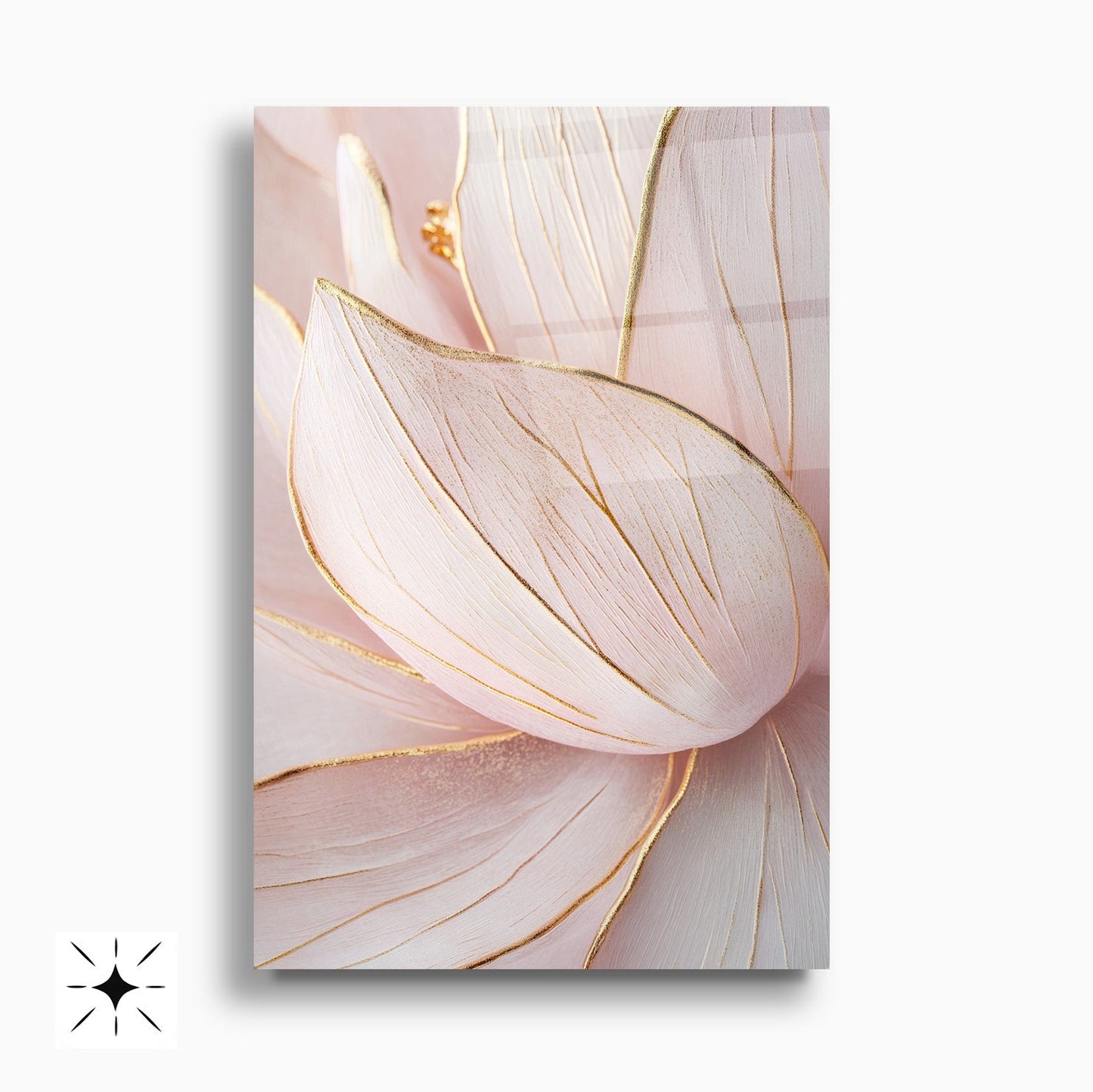 Pembe Gold Çiçekler İkili Set Cam Tablo