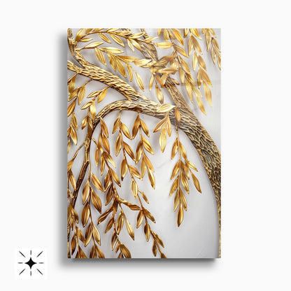 Gold Ağaç İkili Set Cam Tablo