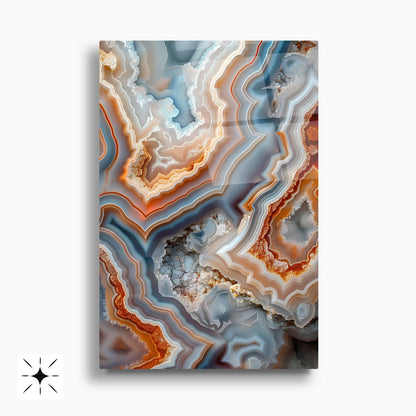 Renkli Mermer Desen İkili Set Cam Tablo