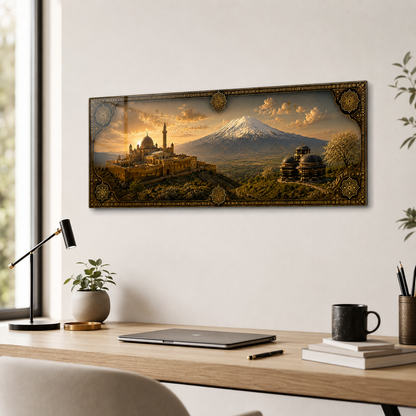 İshak Paşa Sarayı panoramik yatay cam tablo ofis dekorasyonu
