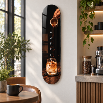 Kahve akışlı Skate Board cam tablo - farklı premium mekan