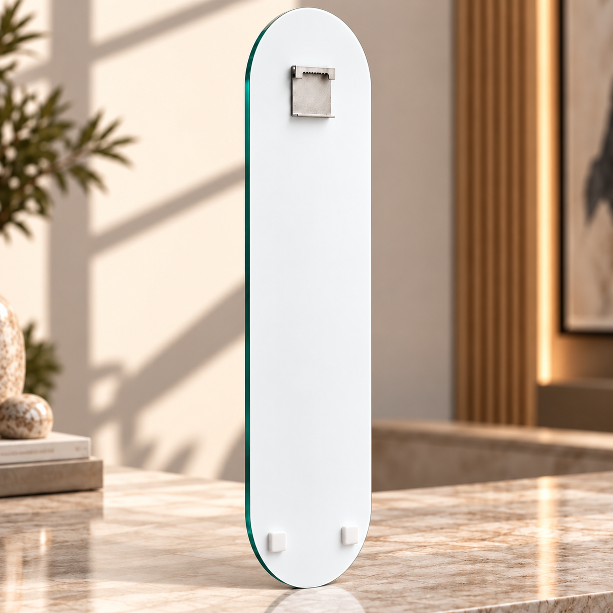 Skate Board cam tablo beyaz arka yüz - tek hazır çelik askı
