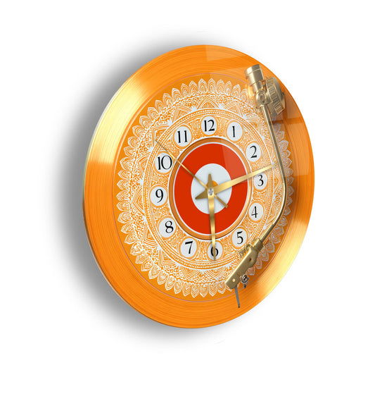 Nostaljik Plak Cam Duvar Saati