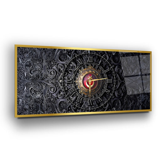 Bayrak Cam Duvar Saati