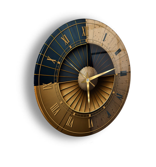 Soyut Gold Cam Saat