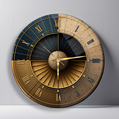 Soyut Gold Cam Saat