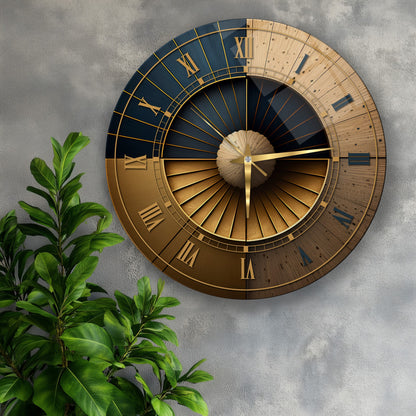 Soyut Gold Cam Saat