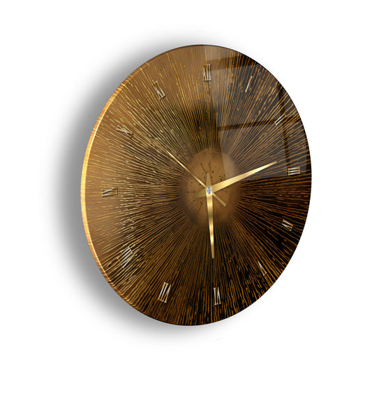 Soyut Gold Cam Saat