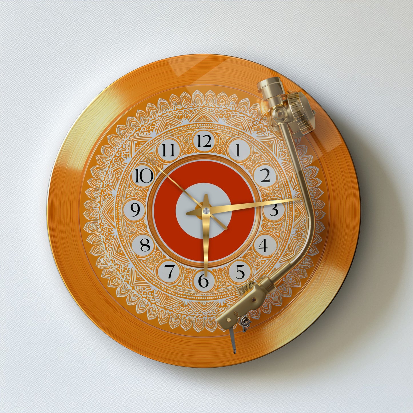 Nostaljik Plak Cam Duvar Saati