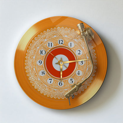 Nostaljik Plak Cam Duvar Saati