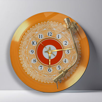 Nostaljik Plak Cam Duvar Saati