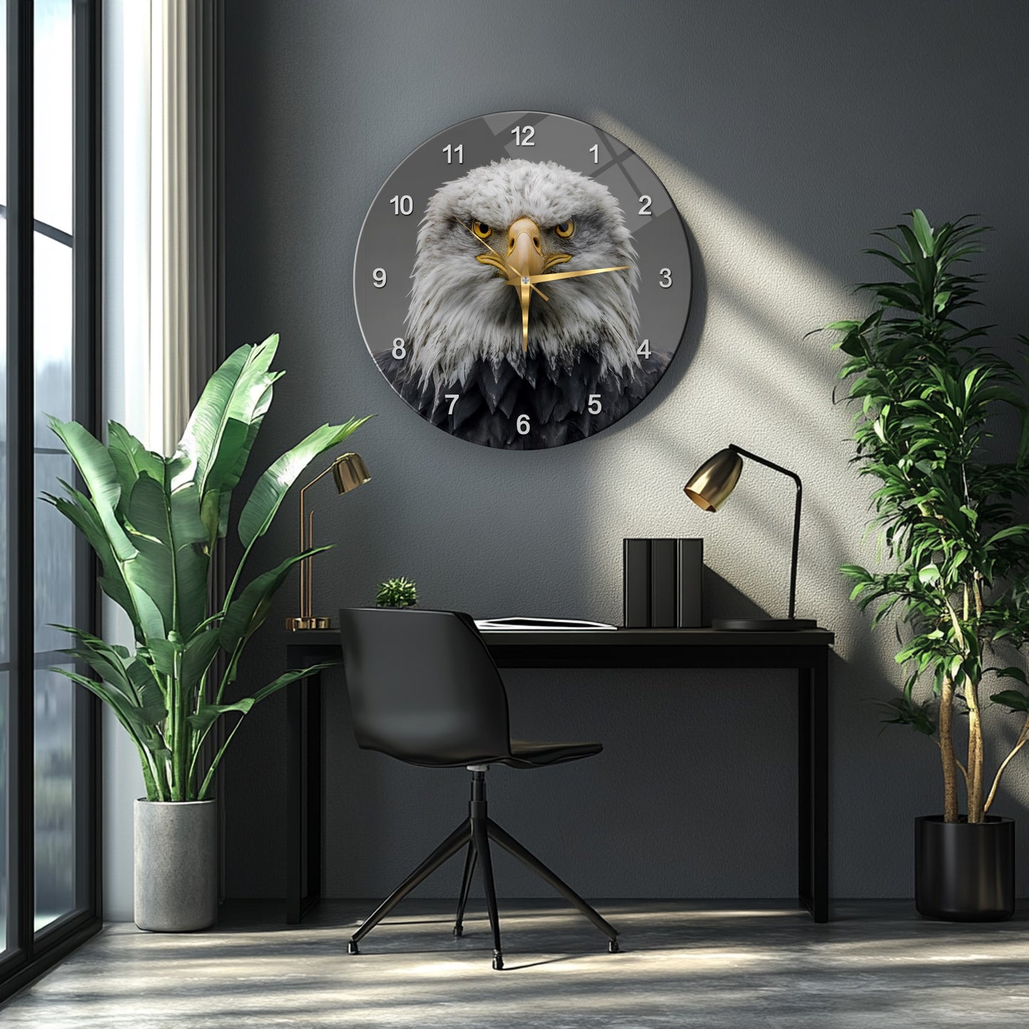 Kartal Cam Duvar Saati