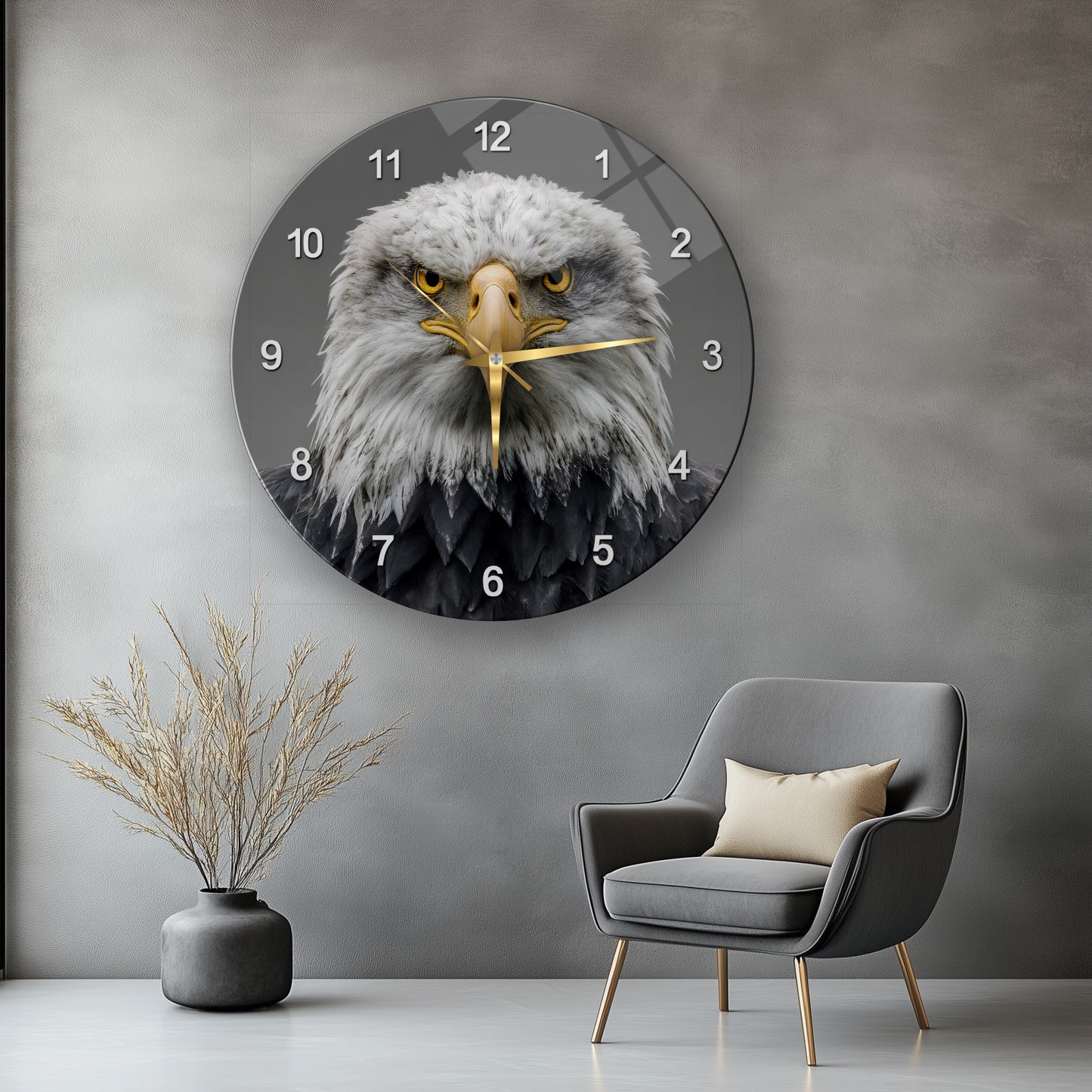 Kartal Cam Duvar Saati